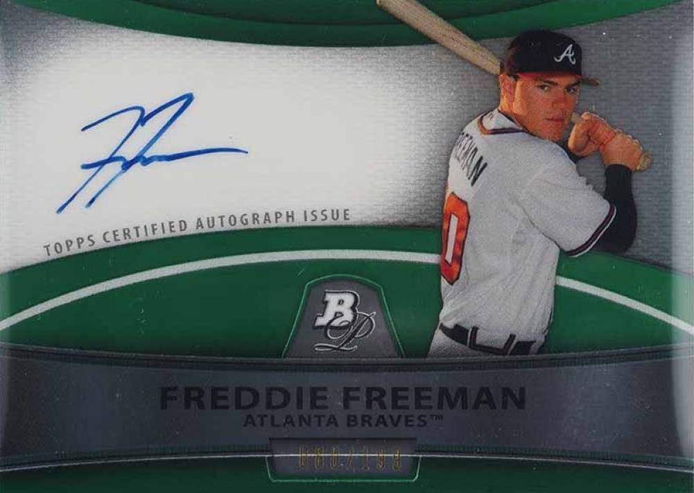2010 Bowman Platinum Prospect Autograph Freddie Freeman #BPAFF Baseball Card