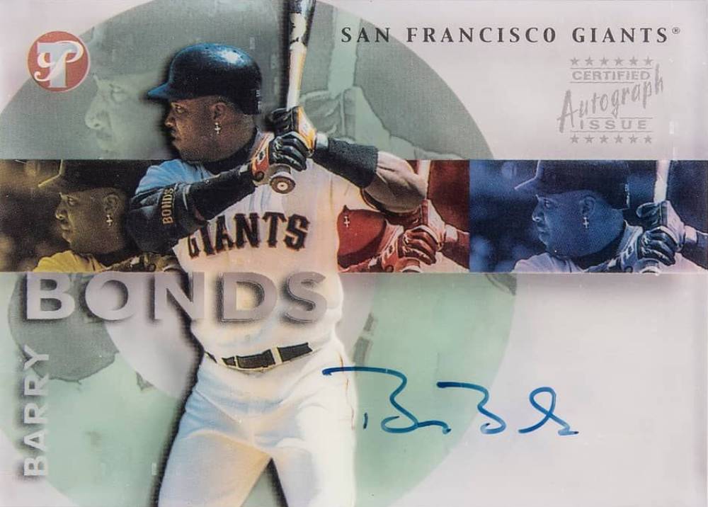 2002 Topps Pristine Certified Autograph Barry Bonds #PE-BB Baseball Card