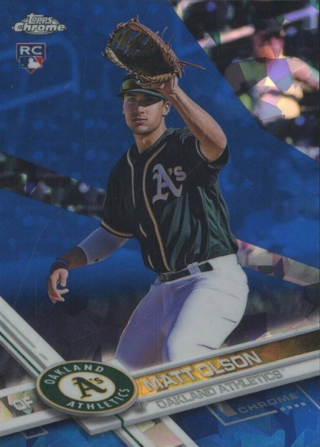 2017 Topps Chrome Sapphire Edition Matt Olson #476 Baseball Card