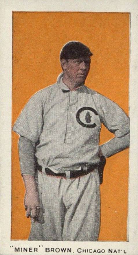 1910 Anonymous "Set of 30" "Miner" Brown, Chicago Nat'l # Baseball Card