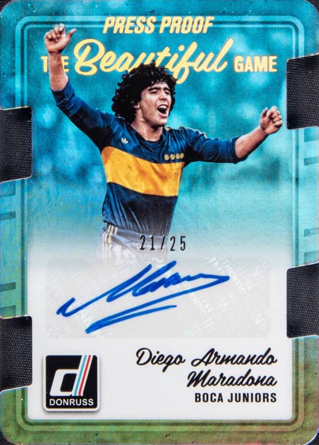 2016 Panini Donruss The Beautiful Game Autograph Diego Maradona #BGDM1 Soccer Card