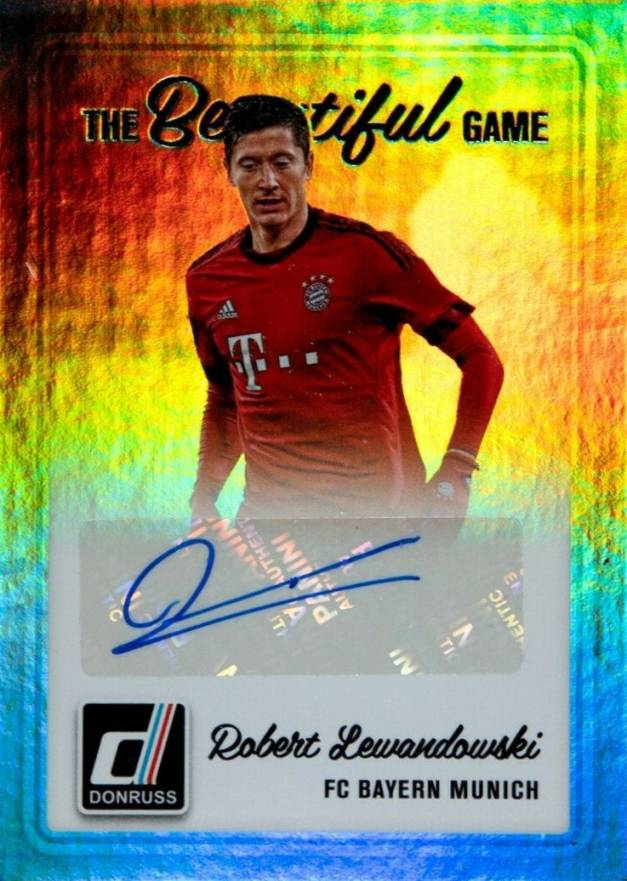 2016 Panini Donruss The Beautiful Game Autograph Robert Lewandowski #BGRL Soccer Card