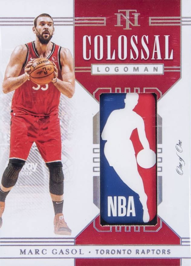 2019 Panini National Treasures Colossal Logoman 1/1 Marc Gasol #MGC Basketball Card