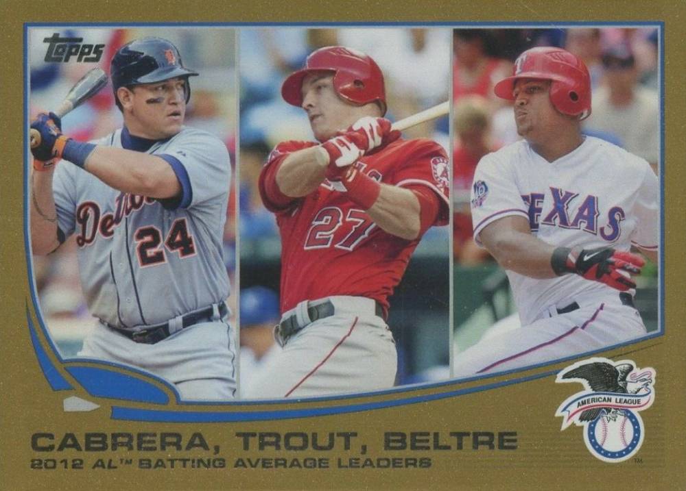2013 Topps Adrian Beltre/Miguel Cabrera/Mike Trout #294 Baseball Card