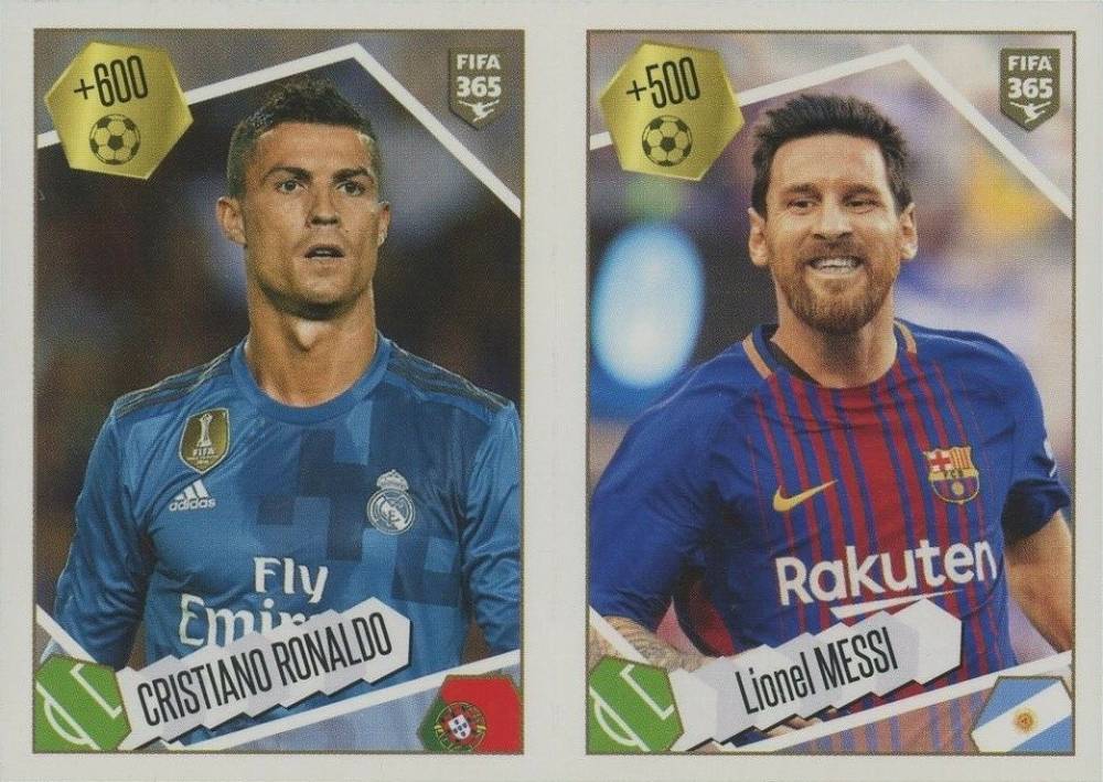 2017 Panini FIFA 365 Sticker Ronaldo/Messi #501 Soccer Card
