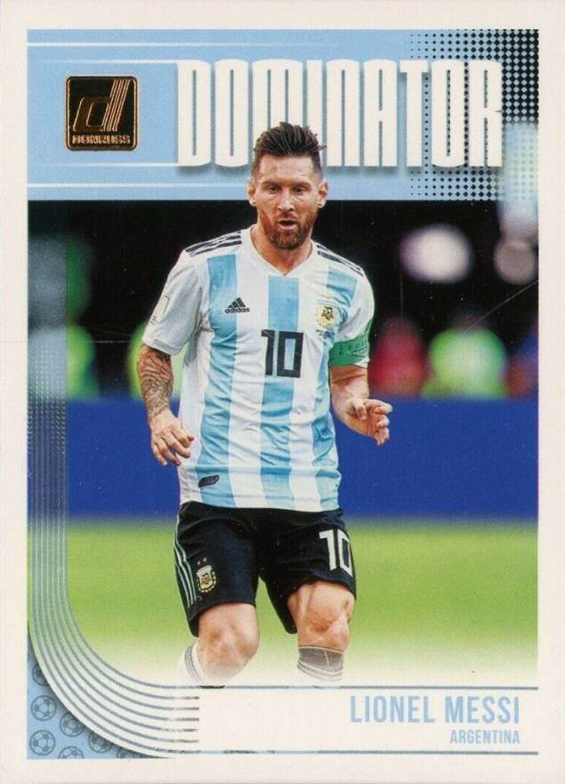 2018 Panini Donruss Dominator Lionel Messi #D1 Soccer Card