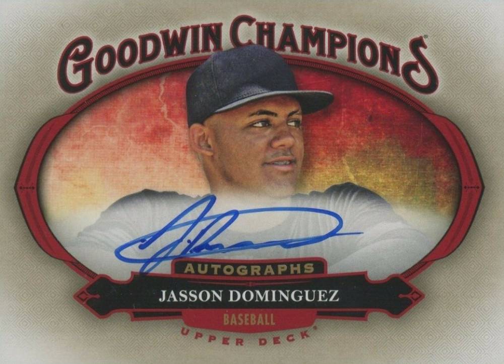2020 Upper Deck Goodwin Champions Horizontal Autographs Jasson Dominguez #JD Baseball Card