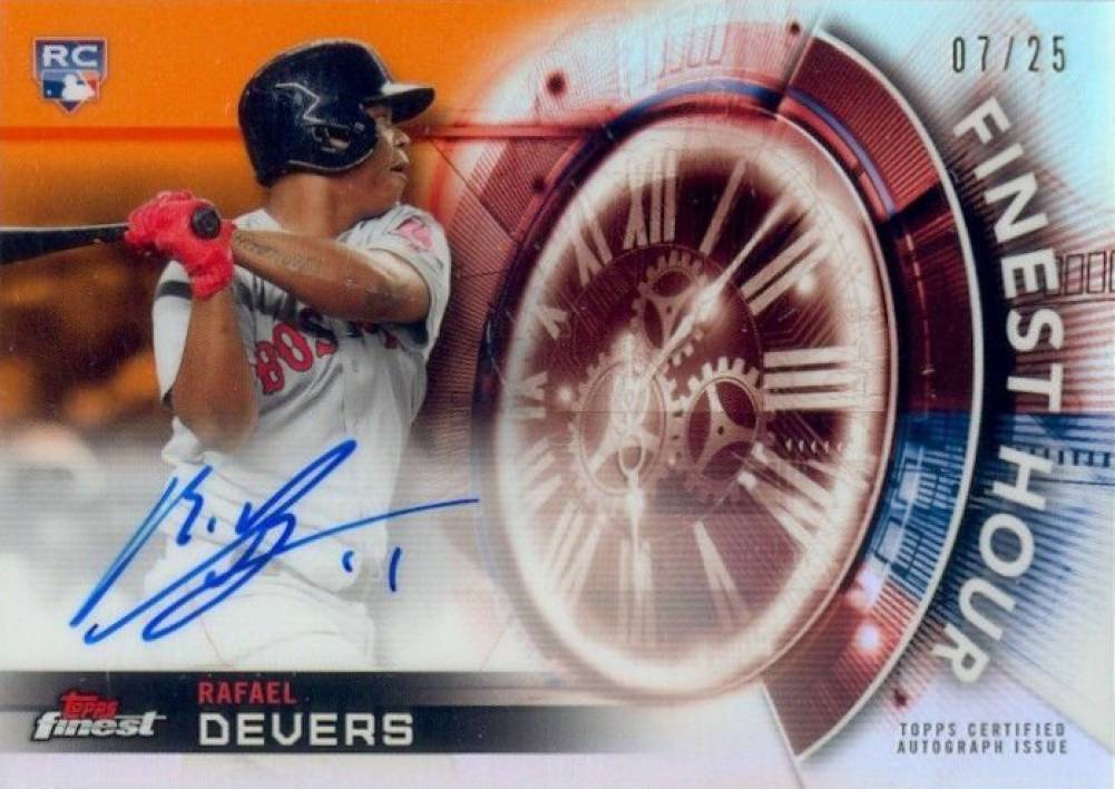 2018 Finest Finest Hour Autographs Rafael Devers #RD Baseball Card
