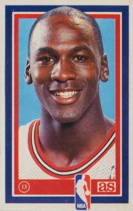 1989 Los Ases de La NBA Spanish Sticker Michael Jordan #13 Basketball Card
