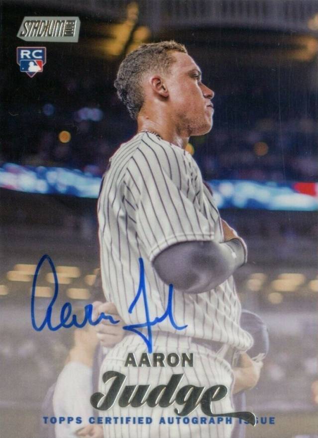 2017 Stadium Club Autographs Aaron Judge #AJE Baseball Card