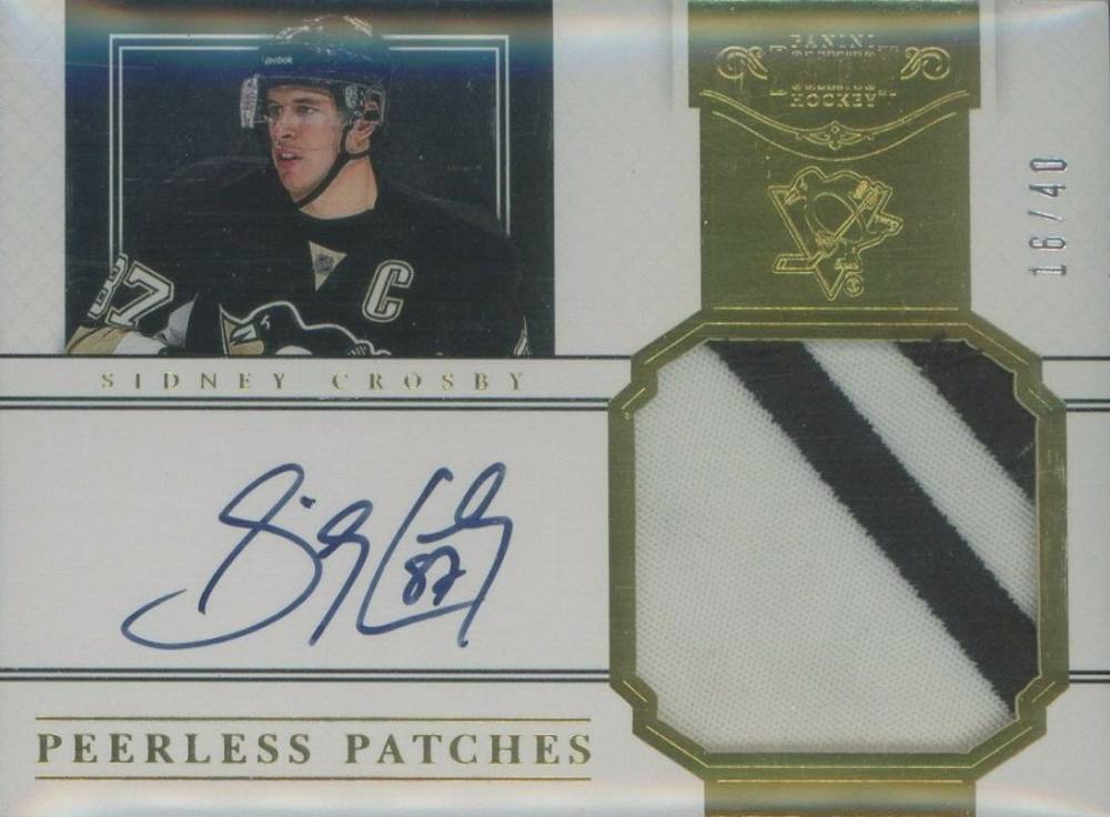 2011 Panini Dominion Peerless Patches Autograph Sidney Crosby #79 Hockey Card