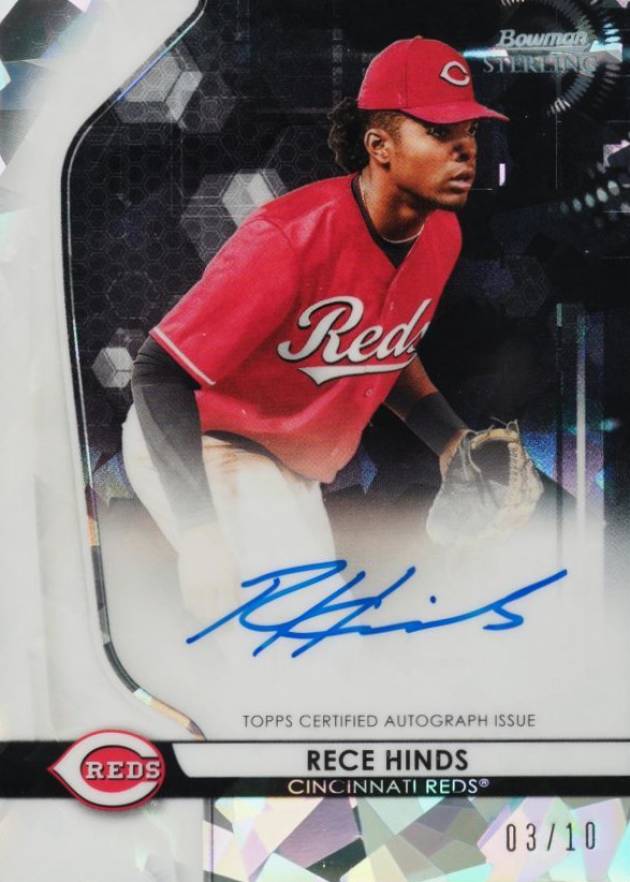 2020 Bowman Sterling Prospect Autographs Rece Hinds #RH Baseball Card