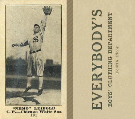 1916 Everybody's Nemo Leibold #101 Baseball Card