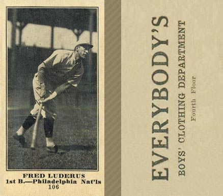 1916 Everybody's Fred Luderus #106 Baseball Card