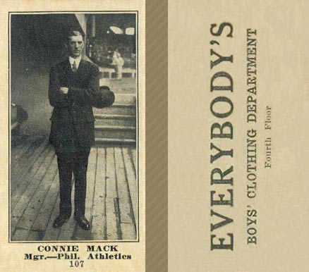 1916 Everybody's Connie Mack #107 Baseball Card