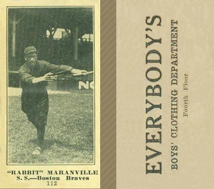 1916 Everybody's Rabbit Maranville #112 Baseball Card