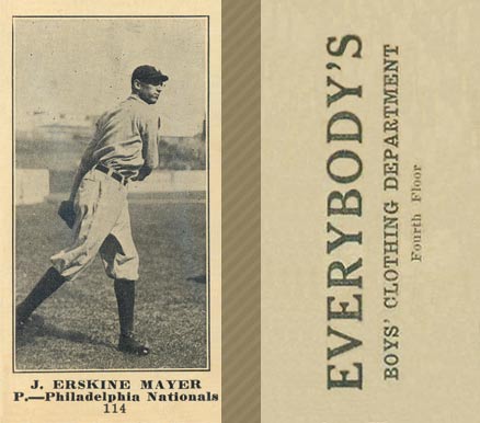 1916 Everybody's J. Erskine Mayer #114 Baseball Card