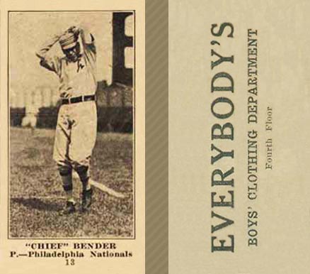 1916 Everybody's Chief Bender #13 Baseball Card
