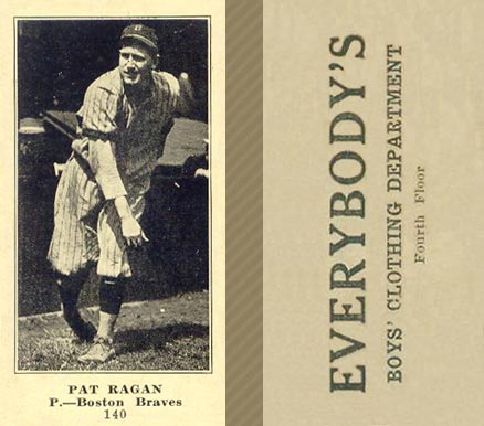 1916 Everybody's Pat Ragan #140 Baseball Card