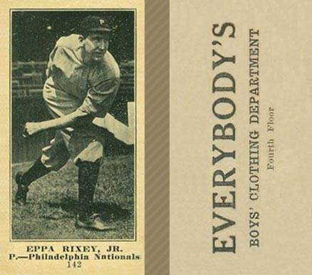 1916 Everybody's Eppa Rixey #142 Baseball Card