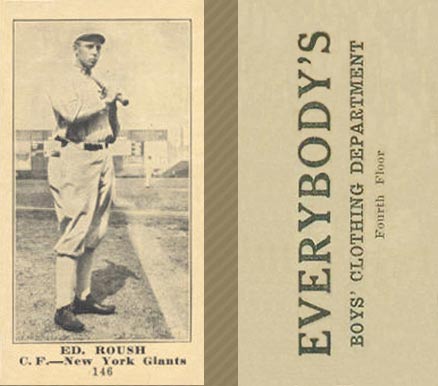 1916 Everybody's Ed. Roush #146 Baseball Card