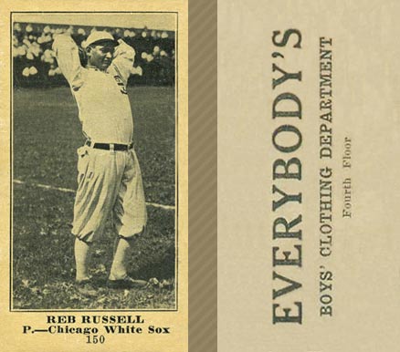 1916 Everybody's Reb Russell #150 Baseball Card