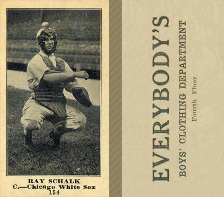 1916 Everybody's Ray Schalk #154 Baseball Card
