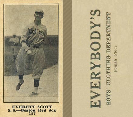 1916 Everybody's Everett Scott #157 Baseball Card
