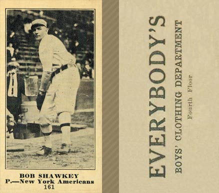 1916 Everybody's Bob Shawkey #161 Baseball Card