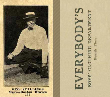 1916 Everybody's Geo. Stallings #167 Baseball Card