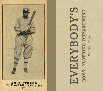 1916 Everybody's Amos Strunk #171 Baseball Card