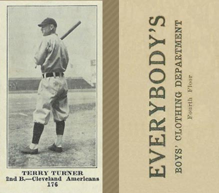 1916 Everybody's Terry Turner #176 Baseball Card