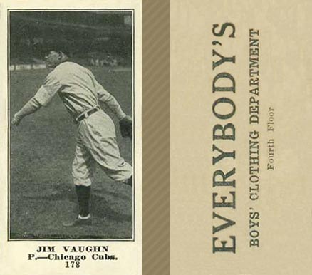 1916 Everybody's Jim Vaughn #178 Baseball Card