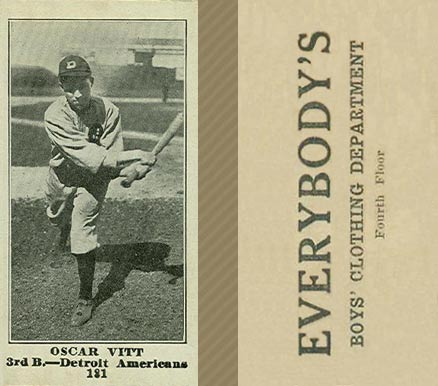 1916 Everybody's Oscar Vitt #181 Baseball Card