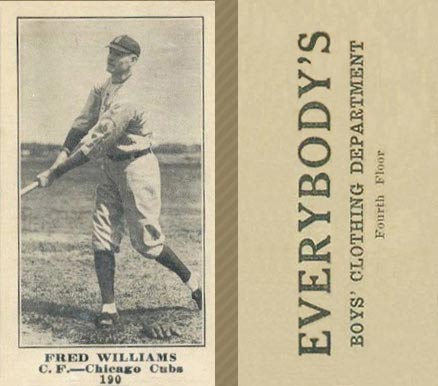 1916 Everybody's Fred Williams #190 Baseball Card