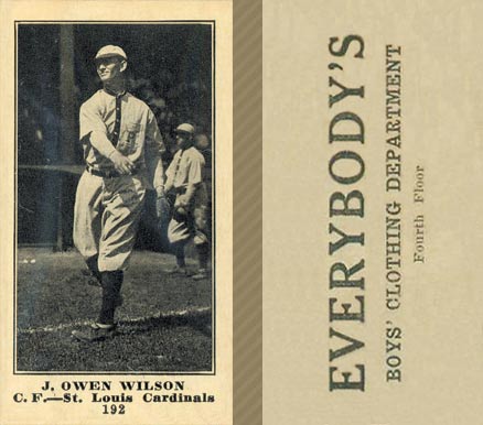1916 Everybody's J. Owen Wilson #192 Baseball Card