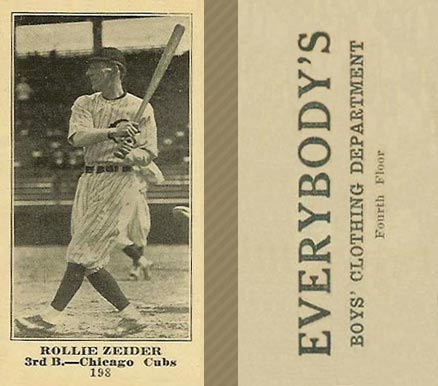 1916 Everybody's Rollie Zeider #198 Baseball Card