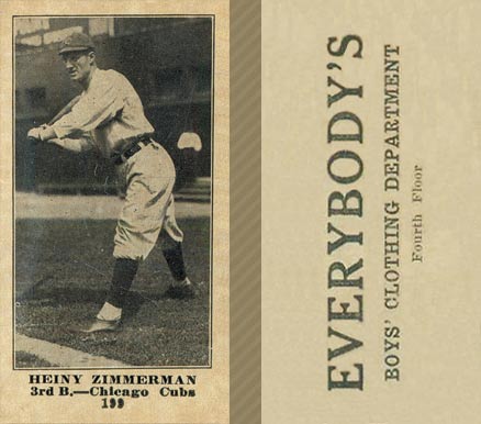 1916 Everybody's Heiny Zimmerman #199 Baseball Card
