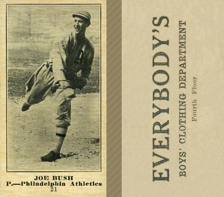 1916 Everybody's Joe Bush #21 Baseball Card
