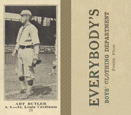 1916 Everybody's Art Butler #23 Baseball Card