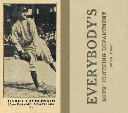1916 Everybody's Harry Coveleskie #39 Baseball Card