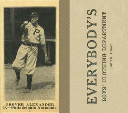 1916 Everybody's Grover Alexander #4 Baseball Card