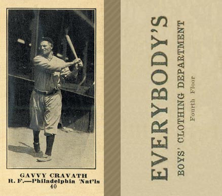 1916 Everybody's Gavvy Cravath #40 Baseball Card