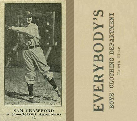1916 Everybody's Sam Crawford #41 Baseball Card