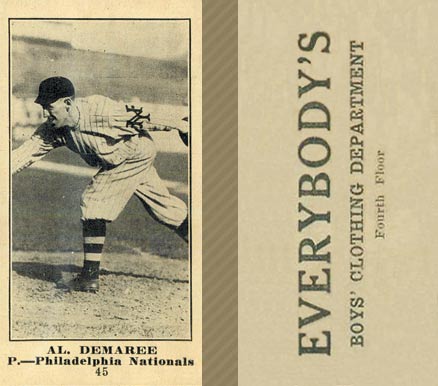 1916 Everybody's Al Demaree #45 Baseball Card