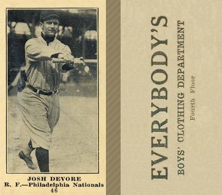 1916 Everybody's Josh Devore #46 Baseball Card