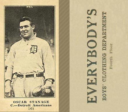 1916 Everybody's Oscar Stanage #168B (Portrait) Baseball Card