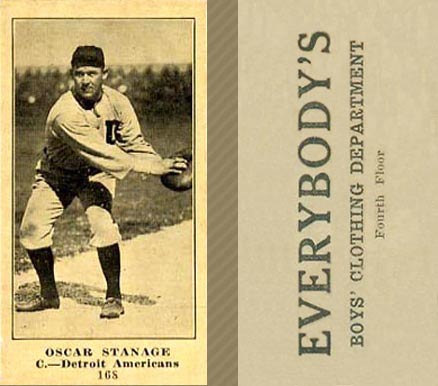 1916 Everybody's Oscar Stanage #168A (Catching) Baseball Card