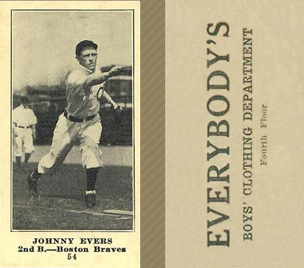 1916 Everybody's Johnny Evers #54 Baseball Card