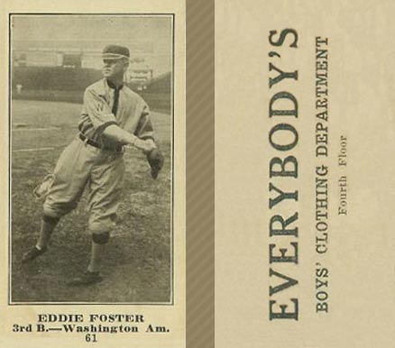 1916 Everybody's Eddie Foster #61 Baseball Card